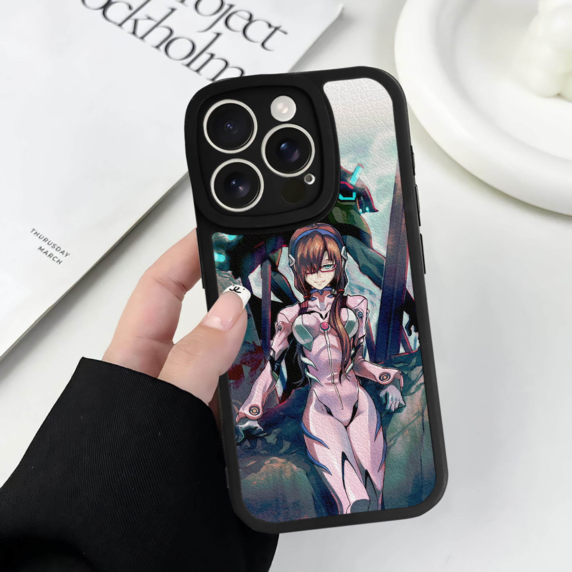 （画像用） EVA 新世紀エヴァンゲリオン 【iPhone 16シリーズ対応】シリコンスマホケース（レザー調） 材質：シリコン